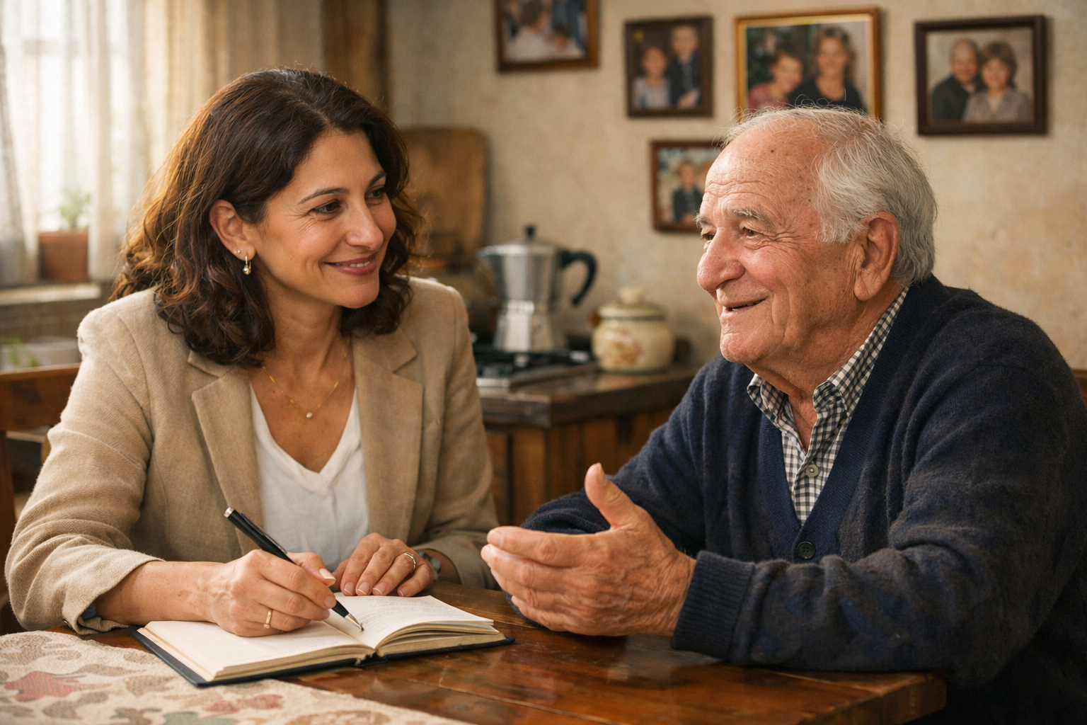 Psicologa offre supporto emotivo a domicilio a paziente anziano con fragilità