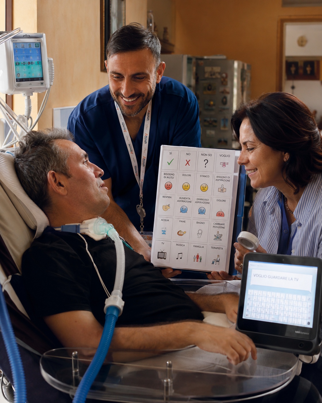 Supporto alla comunicazione per paziente tracheostomizzato assistito a domicilio