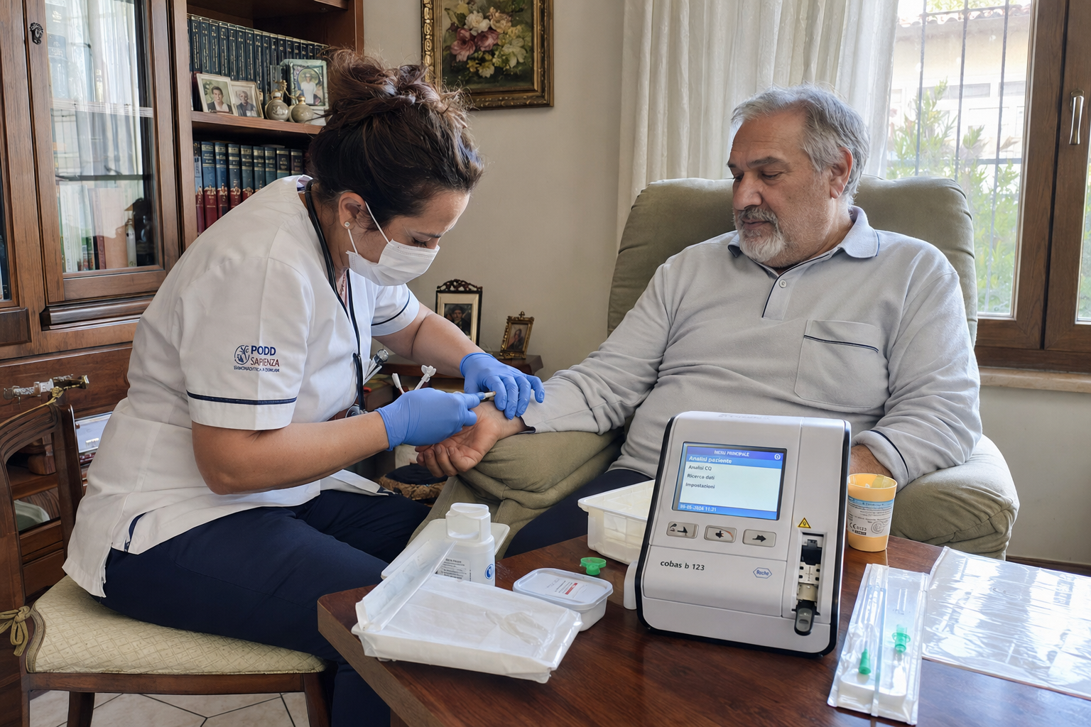 Emogasanalisi eseguita a domicilio su paziente con patologia respiratoria cronica da infermiere specializzato
