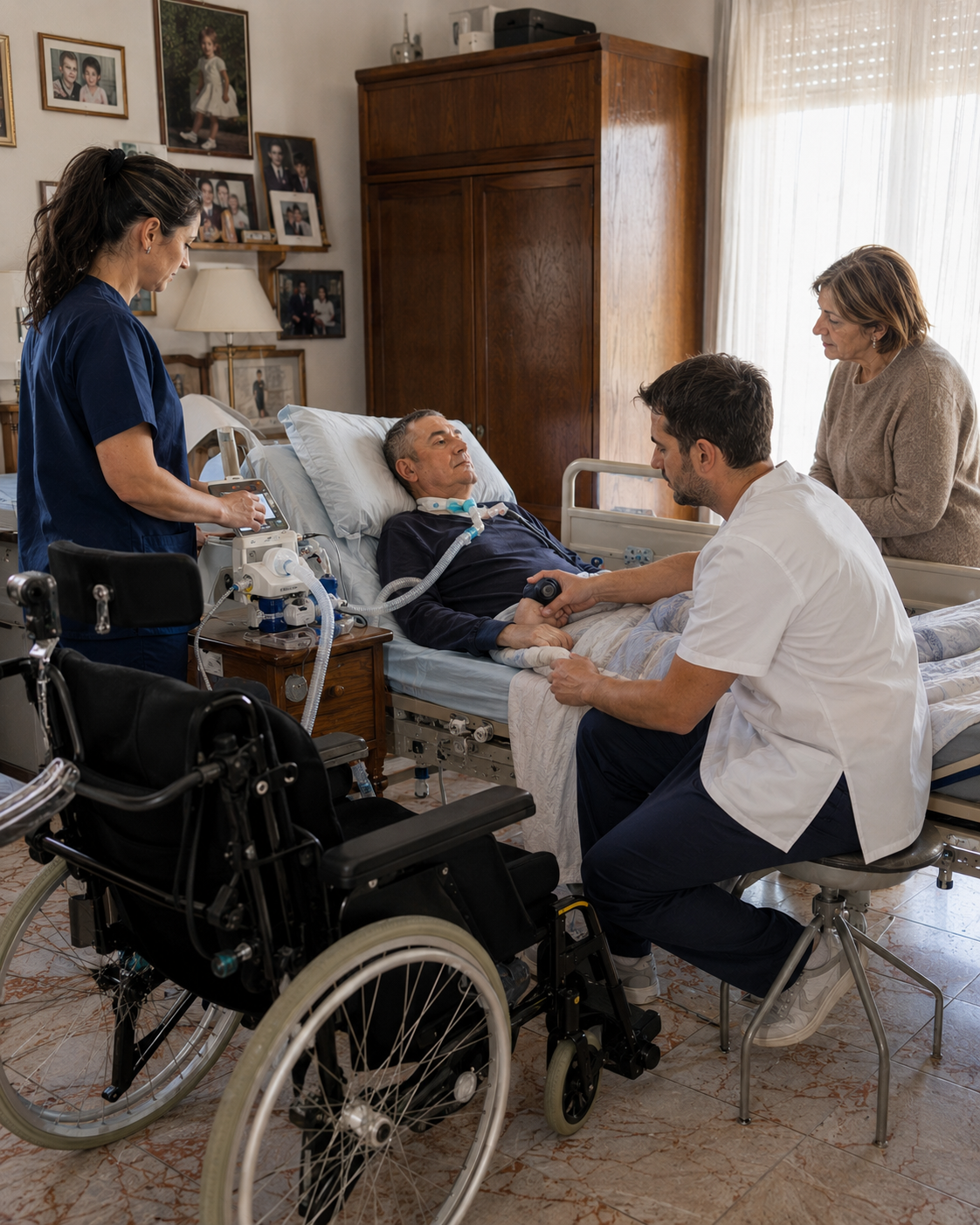 Cure palliative domiciliari per paziente complesso assistito a casa